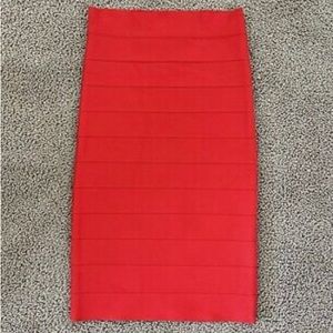 BCBGMaxazira Berry Red Skirt
